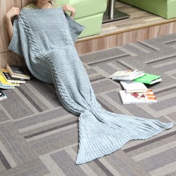 80x190CM Adult Yarn Knitted Mermaid Tail Blanket Handmade Crochet Throw Super Soft Sofa Bed Mat 80x190CM Adult Yarn Knitted Mermaid Tail Blanket Handmade Crochet Throw Super Soft Sofa Bed Mat