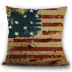 American Independence Day Pillow Painting American Flag Linen Pillowcase Cushion Cover American Independence Day Pillow Painting American Flag Linen Pillowcase Cushion Cover