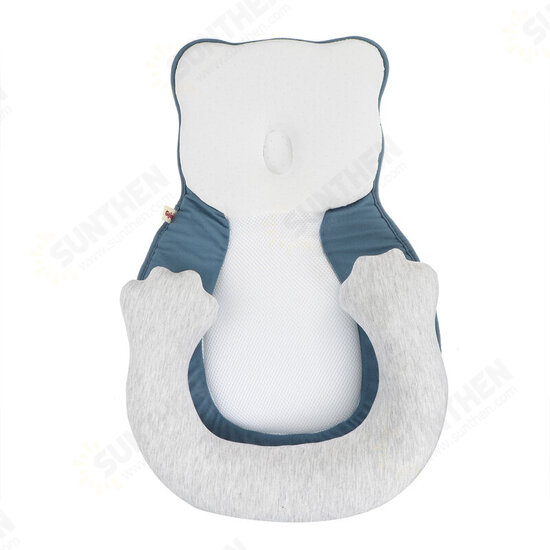 Baby Infant Newborn Folding Breathable Pillow Sleep Mat U Style Prevent Deviated Head Positioner