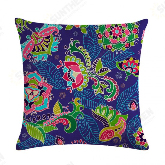 Bohemian Pillowcase Creative Printed Linen Cotton Cushion Cover Home Sofa Decor Throw Pillow Cover