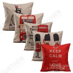 British Style Printed Pillows Cases Home Bedroom Sofa Decor Cushion Cover British Style Printed Pillows Cases Home Bedroom Sofa Decor Cushion Cover