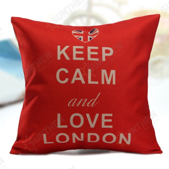 British Style Printed Pillows Cases Home Bedroom Sofa Decor Cushion Cover