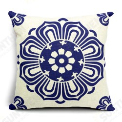 Chinoiserie Pillow Case Blue And White Porcelain Pillowcase