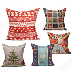 Christmas Cartoon Printed Pillow Cases Home Sofa Square Cushion Cover Christmas Cartoon Printed Pillow Cases Home Sofa Square Cushion Cover