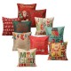 Christmas Letters Santa Claus Pillow Case Square Cushion Cover Home Sofa Office Decor