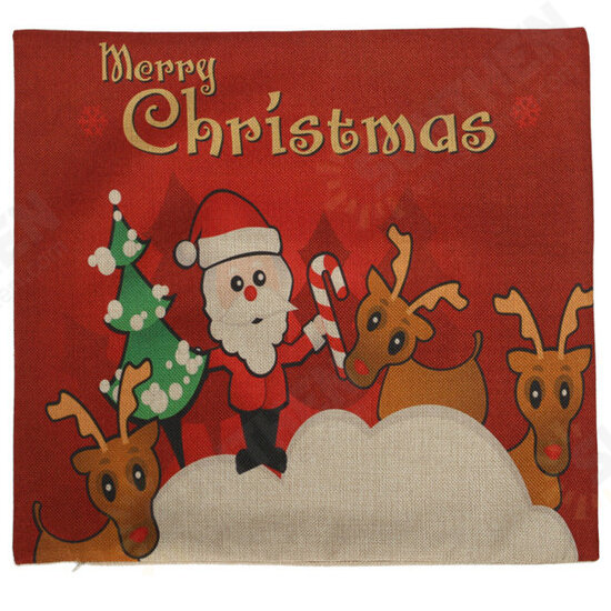 Christmas Letters Santa Claus Pillow Case Square Cushion Cover Home Sofa Office Decor