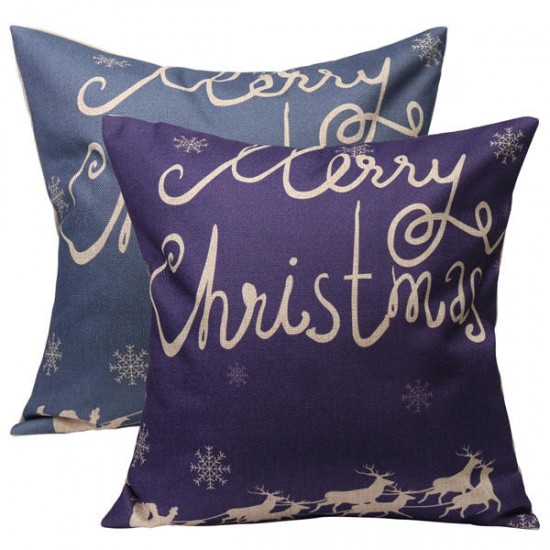 Christmas Letters Throw Pillow Case Square Sofa Office Cushion Cover Home Decor