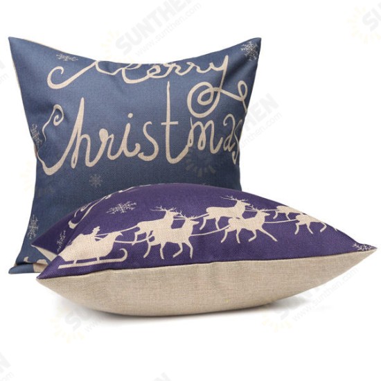 Christmas Letters Throw Pillow Case Square Sofa Office Cushion Cover Home Decor