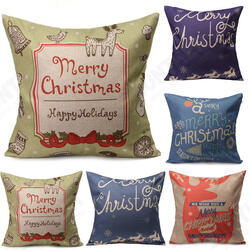 Christmas Letters Throw Pillow Case Square Sofa Office Cushion Cover Home Decor Christmas Letters Throw Pillow Case Square Sofa Office Cushion Cover Home Decor