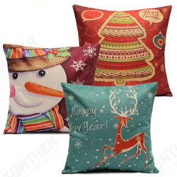 Christmas Series Linen Cotton Throw Pillow Case Sofa Car Cushion Cover Home Decoration Christmas Series Linen Cotton Throw Pillow Case Sofa Car Cushion Cover Home Decoration