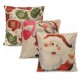 Christmas Series Printed Throw Pillow Case Square Cotton Linen Sofa Office Cushion Cover