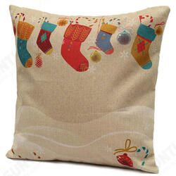 Christmas Socks Throw Pillow Cases Home Sofa Square Cushion Cover Christmas Socks Throw Pillow Cases Home Sofa Square Cushion Cover