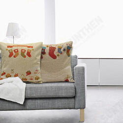 Christmas Socks Throw Pillow Cases Home Sofa Square Cushion Cover Christmas Socks Throw Pillow Cases Home Sofa Square Cushion Cover
