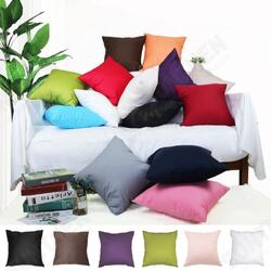 Cotton Pillow Case Solid Color Cushion Cover Throw Home Sofa Decoration 45X45cm Cotton Pillow Case Solid Color Cushion Cover Throw Home Sofa Decoration 45X45cm