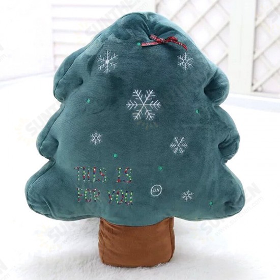 Creative Christmas LED Glowing Christmas Tree Pillow Plush Toys Children Gifts Home Party Decor