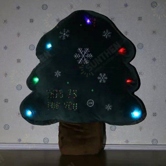 Creative Christmas LED Glowing Christmas Tree Pillow Plush Toys Children Gifts Home Party Decor