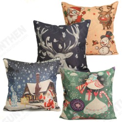 Cute Christmas Series Decorative Throw Pillow Case Square Sofa Office Cushion Cover Cute Christmas Series Decorative Throw Pillow Case Square Sofa Office Cushion Cover