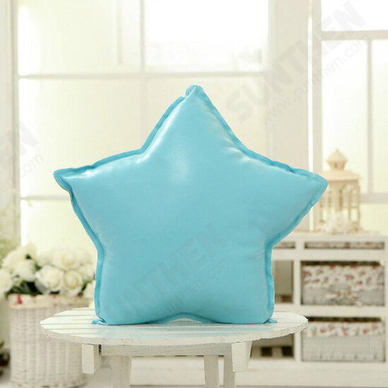 Cute Glitter Star Heart Moon Cloud Shape Throw Pillow PU Sofa Bed Car Office Cushion