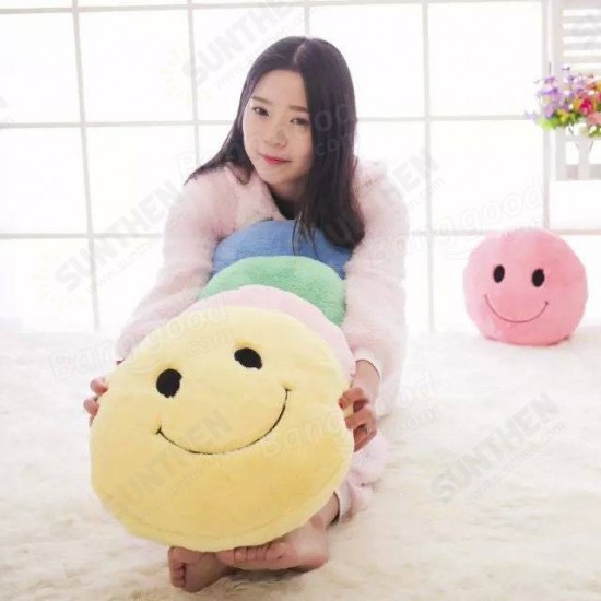 Cute Smiling Expression Plush Throw Pillow Soft Sofa Car Office Cushion Home Decor Gift