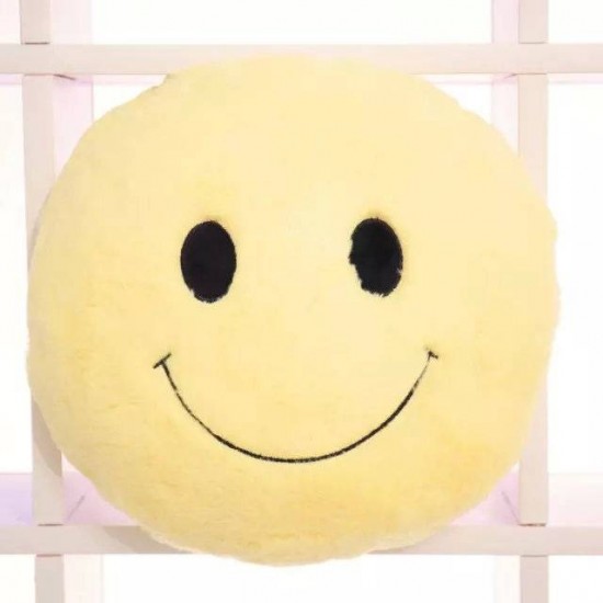 Cute Smiling Expression Plush Throw Pillow Soft Sofa Car Office Cushion Home Decor Gift