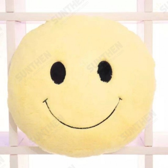 Cute Smiling Expression Plush Throw Pillow Soft Sofa Car Office Cushion Home Decor Gift