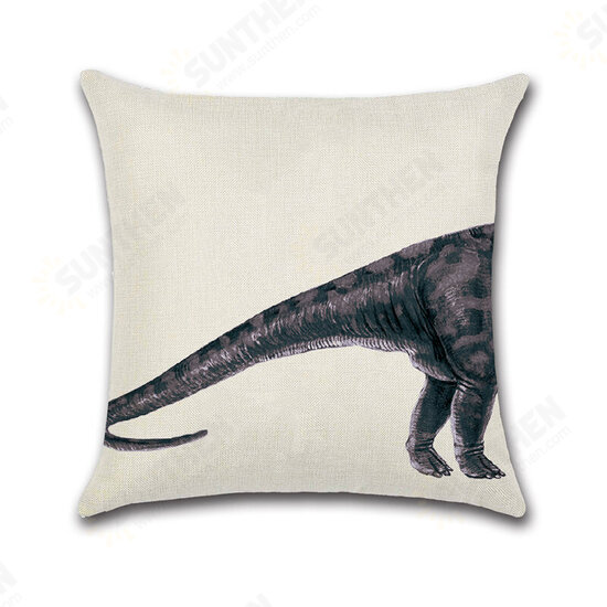 Elephant Shark Whale Dinosaur Cushion Cover Cotton Linen Pillow Case Throw Wedding Decor Pillowcase