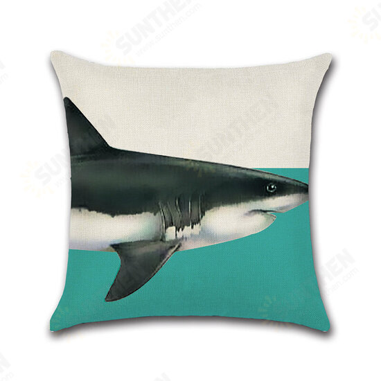 Elephant Shark Whale Dinosaur Cushion Cover Cotton Linen Pillow Case Throw Wedding Decor Pillowcase