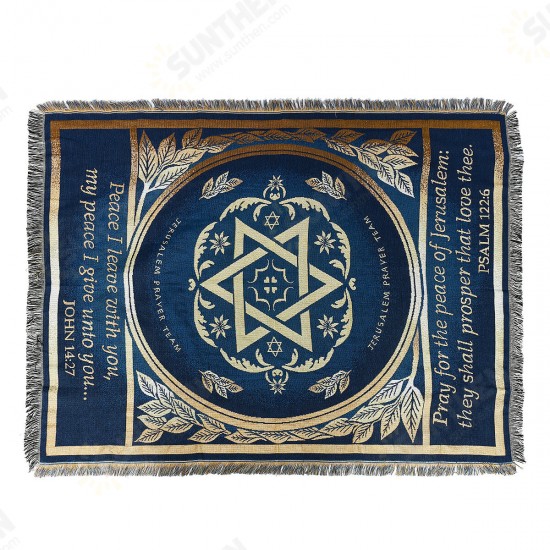 Folding Decorative Blanket Knit Tapestry Prayer Carpet Middle East Sofa Towel for Home Textiles