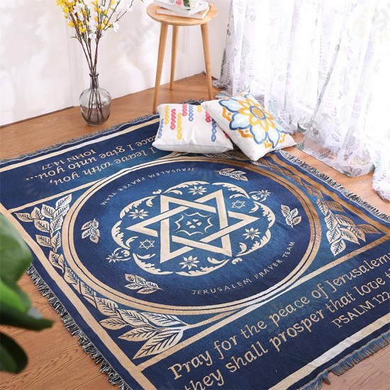 Folding Decorative Blanket Knit Tapestry Prayer Carpet Middle East Sofa Towel for Home Textiles