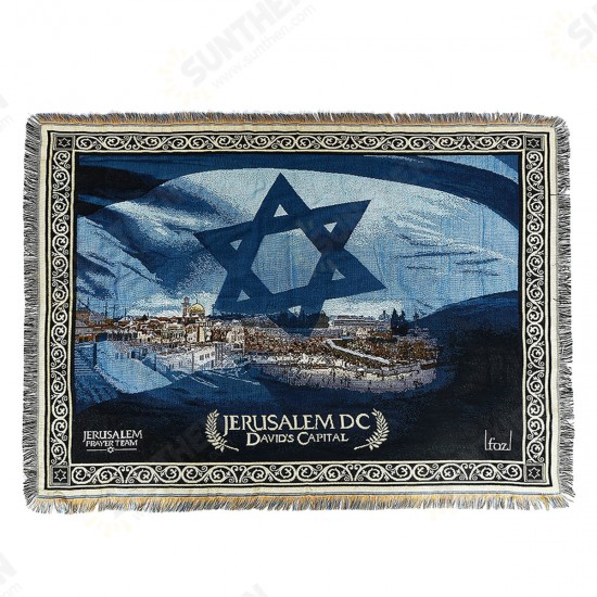 Folding Decorative Blanket Knit Tapestry Prayer Carpet Middle East Sofa Towel for Home Textiles