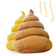 Funny Creative Brown Yellow Poo Shape Throw Pillow Bed Sofa Chair Plush Cushion