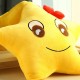 Funny Cute Lovers Yellow Star Throw Pillow Expression Soft Plush Sofa Car Office Cushion