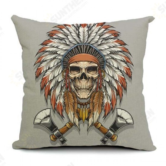 Halloween Gothic Cotton Linen Pillow Case Home Office Car Cushion Pillowcase