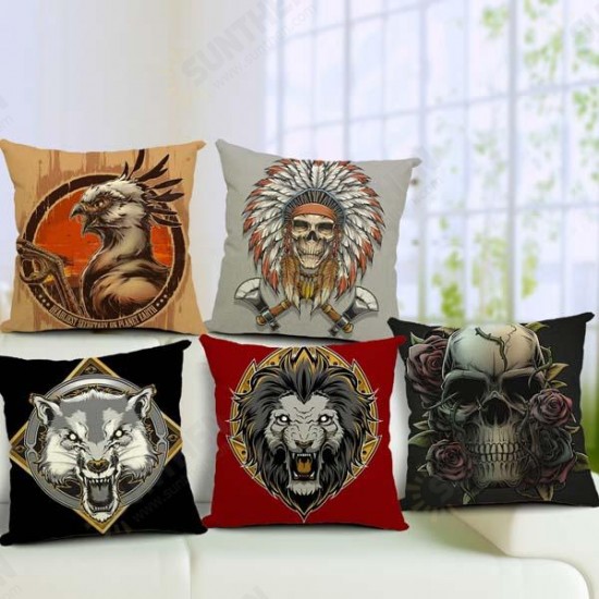 Halloween Gothic Cotton Linen Pillow Case Home Office Car Cushion Pillowcase