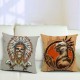 Halloween Gothic Cotton Linen Pillow Case Home Office Car Cushion Pillowcase