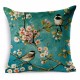 45x45cm Home Decoration Colorful Flowers and Birds 3D Printed Cotton Linen Pillow Case