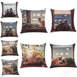 BX 45x45cm Cat Pattern Luxury Cushion Cover Graffi Style Throw Pillow Case Pillow Covers BX 45x45cm Cat Pattern Luxury Cushion Cover Graffi Style Throw Pillow Case Pillow Covers