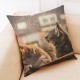 BX 45x45cm Cat Pattern Luxury Cushion Cover Graffi Style Throw Pillow Case Pillow Covers