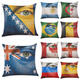 BX The 2018 World Cup Cotton Linen Cushion Pillow Case Eye National Flag Pillow Cover