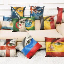 BX The 2018 World Cup Cotton Linen Cushion Pillow Case Eye National Flag Pillow Cover BX The 2018 World Cup Cotton Linen Cushion Pillow Case Eye National Flag Pillow Cover