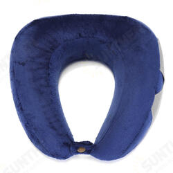 Blue Slow Rebound Memory Cotton Neck Pillow U Type Pillow Storage Pouch Travel Pillow Blue Slow Rebound Memory Cotton Neck Pillow U Type Pillow Storage Pouch Travel Pillow