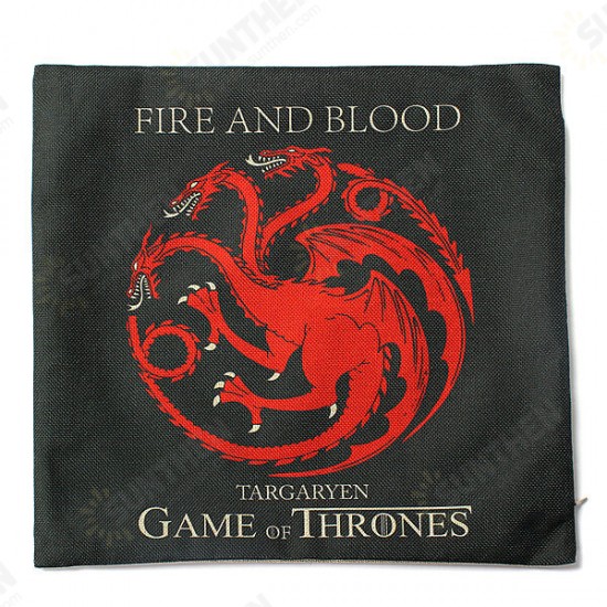 WX-118 Thrones Games Pillow Case Throw Car Sofa Seat Cushion Cover