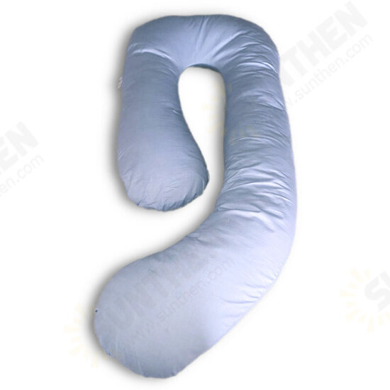 WX-8265 J Shape Pregnancy Soft Body Pillow Side Lying Cushion for Pregnant Women & Side Sleep