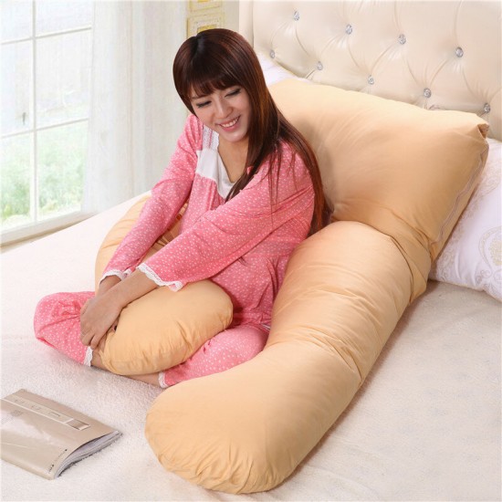 WX-8396 Comfortable Pregnancy U Tyle Body Pillow Cushion For Women Best For Side Sleepers Removable