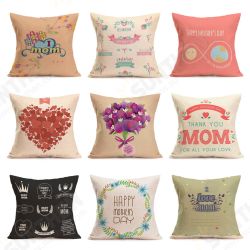 WX-P3 43x43cm Mother's Day Gift Flower Cotton Linen Pillow Case Cushion Cover Home Car Decor WX-P3 43x43cm Mother's Day Gift Flower Cotton Linen Pillow Case Cushion Cover Home Car Decor