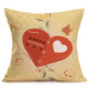 WX-P3 43x43cm Mother's Day Gift Flower Cotton Linen Pillow Case Cushion Cover Home Car Decor