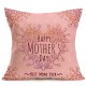 WX-P3 43x43cm Mother's Day Gift Flower Cotton Linen Pillow Case Cushion Cover Home Car Decor