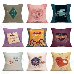 WX-P3 43x43cm Mother's Day Gift Flower Cotton Linen Pillow Case Cushion Cover Home Car Decor WX-P3 43x43cm Mother's Day Gift Flower Cotton Linen Pillow Case Cushion Cover Home Car Decor