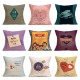 WX-P3 43x43cm Mother's Day Gift Flower Cotton Linen Pillow Case Cushion Cover Home Car Decor