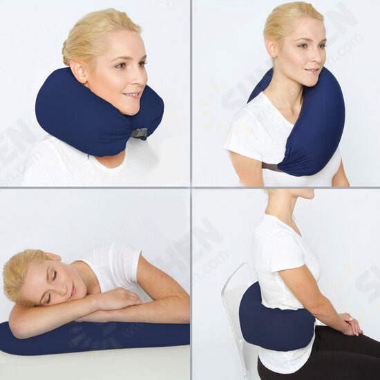 WX-P5 4-in-1 Convertible Travel Pillow for Side Back Sleepers Lumbar Support Washable Cushion